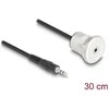 Delock Klinke 3,5 mm 3 Pin Einbaubuchse mit Kabelpeitsche Stecker 30 cm Aliuminio
