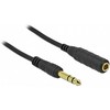 Kabelis Delock jack 6,35 mm 3 pin męski do żeński 10 m (86766)
