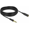 Kabelis Delock jack 6,35 mm 3 pin męski do żeński 10 m (86766)