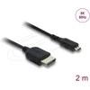 Delock Koaxiales High Speed HDMI Kabelis HDMI Stecker zu Micro HDMI Stecker 8K 60 Hz 2 m