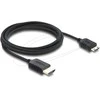 Delock Koaxiales High Speed HDMI Kabelis HDMI Stecker zu Mini HDMI Stecker 8K 60 Hz mit Geflechtmantel 2 m