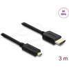 Delock Koaxiales High Speed HDMI Kabelis HDMI Stecker zu Micro HDMI Stecker 8K 60 Hz 3 m