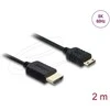 Delock Koaxiales High Speed HDMI Kabelis HDMI Stecker zu Mini HDMI Stecker 8K 60 Hz 2 m