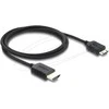 Delock Koaxiales High Speed HDMI Kabelis HDMI Stecker zu Mini HDMI Stecker 8K 60 Hz mit Geflechtmantel 1 m