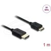 Delock Koaxiales High Speed HDMI Kabelis HDMI Stecker zu Mini HDMI Stecker 8K 60 Hz 1 m