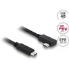 Delock Koaxiales USB 40 Gbps Kabelis gewinkelt links / rechts USB PD 3.1 240 W 1 m