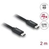 Delock Koaxiales USB 40 Gbps Kabelis USB PD 3.1 240 W 2 m