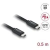 Delock Koaxiales USB 40 Gbps Kabelis USB PD 3.1 240 W 0,5 m