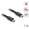 Delock Koaxiales USB 40 Gbps Kabelis USB PD 3.1 240 W 1 m
