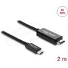 Delock Koaxiales USB Type-C™ zu HDMI Kabelis (DP Alt Mode) 4K 60 Hz mit Geflechtmantel 2 m