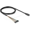 Delock Konverter USB 2.0 Type-C™ zu UART TTL (5 V) Schnittstelle mit 6 x Pfostenstecker TX/RX/CTS/RTS und 5 V Ausgangsspannung 1,8 m