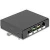 Delock Leergehäuse 4 Port für Keystone RJ-Module juodas - zur Montage an Tisch, Wand oder Hutschiene