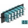 Delock LWL Adapteris Panel LC Duplex OM4 12 Port aqua