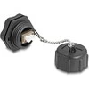 Delock LWL Einbaubuchse LC Duplex zu LC Duplex mit Verschlusskappe Multimode IP68 staub- und wasserdicht