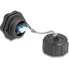 Delock LWL Einbaubuchse LC Duplex zu LC Duplex mit Verschlusskappe Singlemode IP68 staub- und wasserdicht