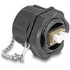 Delock LWL Einbaubuchse LC Duplex zu LC Duplex mit Verschlusskappe Multimode IP68 staub- und wasserdicht