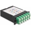 Delock LWL HD (High Density) Kassette MPO Stecker zu 12 x LC Duplex Buchse, 24 Fasern, Singlemode, Polarität A, 9/125 µm