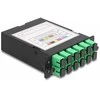 Delock LWL HD (High Density) Kassette MPO Stecker zu 12 x SC Simplex Buchse, 12 Fasern, Singlemode, Polarität A, 9/125 µm