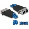 Delock LWL Hybrid Kupplung LC Duplex Stecker zu SC Duplex Buchse blau