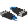 Delock LWL Hybrid Kupplung LC Duplex Stecker zu SC Duplex Buchse blau