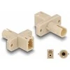 Delock LWL Hybrid Kupplung LC Simplex Buchse zu ST Simplex Buchse beige