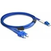 Delock LWL Kabelis mit Metallarmierung LC Duplex zu SC Duplex Singlemode OS2 3 m