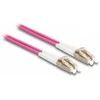 Delock LWL Kabelis mit Metallarmierung LC Duplex zu LC Duplex Multimode OM4 2 m