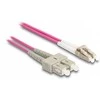 Delock LWL Kabelis mit Metallarmierung LC Duplex zu SC Duplex Multimode OM4 2 m