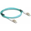 Delock LWL Kabelis mit Metallarmierung LC Duplex zu LC Duplex Multimode OM3 2 m