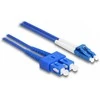 Delock LWL Kabelis mit Metallarmierung LC Duplex zu SC Duplex Singlemode OS2 2 m