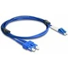 Delock LWL Kabelis mit Metallarmierung LC Duplex zu SC Duplex Singlemode OS2 2 m