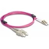Delock LWL Kabelis mit Metallarmierung LC Duplex zu SC Duplex Multimode OM4 2 m