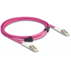 Delock LWL Kabelis mit Metallarmierung LC Duplex zu LC Duplex Multimode OM4 3 m