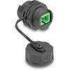Delock LWL Kabelverbinder SC Simplex Buchse zu SC Simplex Buchse mit Verschlusskappe wasserfest