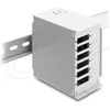 Delock LWL Patchfeld 6 Port für SC Duplex oder LC Quad grau Metall zur Hutschienen Montage
