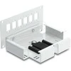 Delock LWL Patchfeld 6 Port für SC Simplex oder LC Duplex grau Metall zur Hutschienen Montage