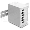 Delock LWL Patchfeld 6 Port für SC Simplex oder LC Duplex grau Metall zur Hutschienen Montage