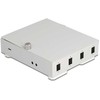Delock LWL Wandbox für 4 x SC Simplex oder LC Duplex Adapteris Metallgehäuse