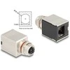 Delock M12 Adapteris X-kodiert 8 Pin Buchse zu RJ45 Buchse Cat.6A STP geschirmt gerade