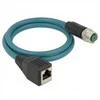 DELOCK M12 adapterio kabelis, X koduotas, 8 kontaktų ST į RJ45, Bu, 50 cm