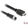 Delock M12 Kabelis A-kodiert 17 Pin Buchse zu HDMI Stecker 5 m juodas
