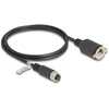Delock M12 Kabelis A-kodiert 8 Pin Buchse zu RJ45 Buchse zum Einbau Cat.5e FTP 1 m juodas