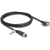 Delock M12 Kabelis A-kodiert 8 Pin Buchse zu RJ45 Stecker mit Schrauben Cat.5e FTP 2 m juodas