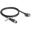 Delock M12 Kabelis A-kodiert 8 Pin Buchse zu RJ45 Stecker mit Schrauben Cat.5e FTP 1 m juodas