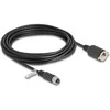 Delock M12 Kabelis A-kodiert 8 Pin Buchse zu RJ45 Buchse zum Einbau Cat.5e FTP 5 m juodas