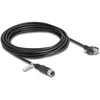 Delock M12 Kabelis A-kodiert 8 Pin Buchse zu RJ45 Stecker mit Schrauben Cat.5e FTP 5 m juodas