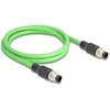 Delock M12 Kabelis A-kodiert 8 Pin Stecker zu Stecker PUR (TPU) 1 m