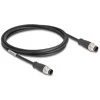 Delock M12 Kabelis A-kodiert 8 Pin Stecker zu Stecker PVC 2 m