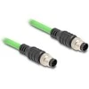 Delock M12 Kabelis A-kodiert 8 Pin Stecker zu Stecker PUR (TPU) 1 m