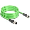 Delock M12 Kabelis A-kodiert 8 Pin Stecker zu Buchse PUR (TPU) 5 m